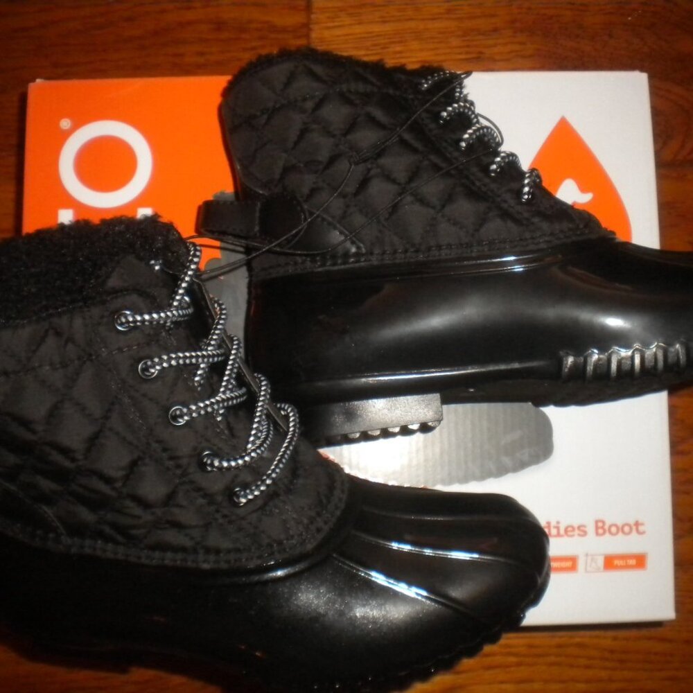 Sporto Women's Size 7 Black Andie Water Repellant Duck Boots NWT - Picture 5 of 7